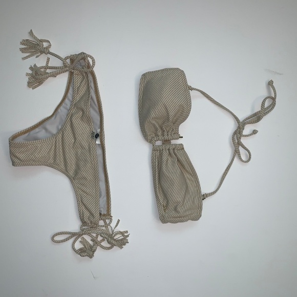 Gold/Cream Roxy Bikini - Picture 3 of 4